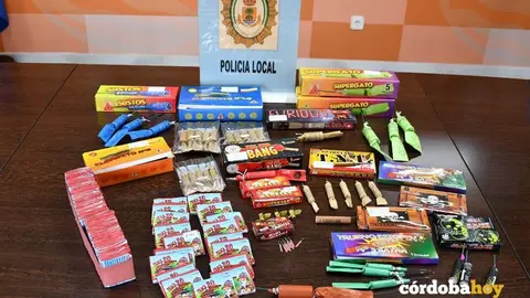 Petardos incautados por la Polic&iacute;a Local de Palma del R&iacute;o