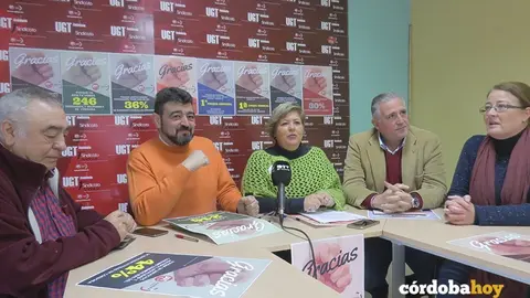 Vicente Palomares con parte de sus secretarios sectoriales