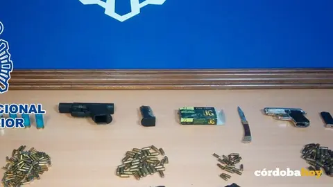 Material incautado por la Polic&iacute;a Nacional