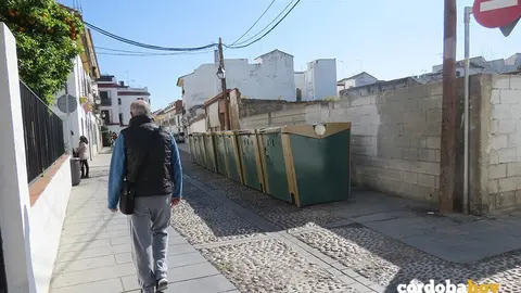 Contendores de Sadeco en la calle Costanillas