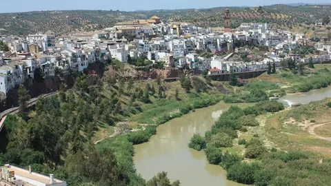 Vista a&eacute;rea de Montoro, en una imagen de archivo