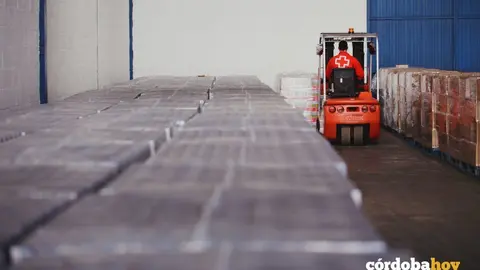 Reparto de alimentos Cruz Roja