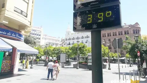 Sus buenos 39 grados en la Plaza de Las Tendillas, en una imagen de archivo