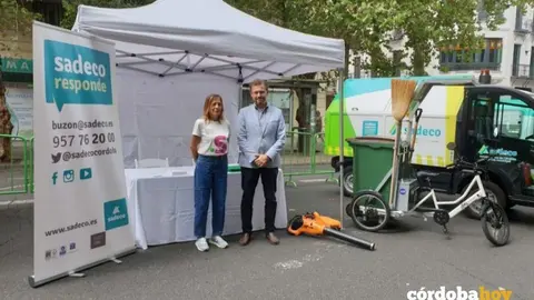 El concejal David Dorado en la Feria de la Movilidad