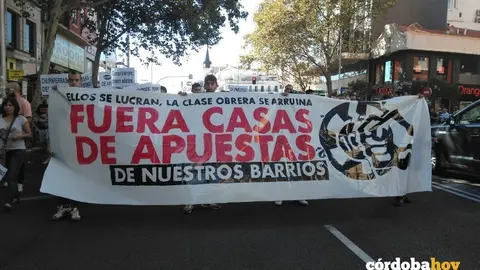 Manifestaci&oacute;n contra las casas de apuestas
