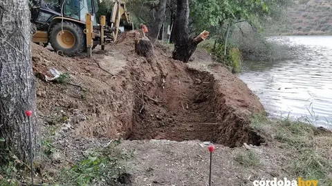 Obras en el embarcadero de Pedro Abad, fuente Facebook Ruta Alcurruc&eacute;n