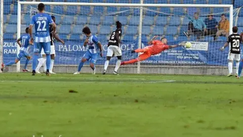 El primer gol que encaj&oacute; el CCF en la tarde de hoy en una imagen del C&oacute;rdoba CF