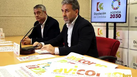 Mat&iacute;as Gonz&aacute;lez y Francisco &Aacute;ngel Sanchez en la presentaci&oacute;n de Avicor 2019