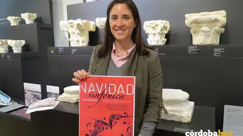 La delegada de Turismo, Cristina Casanueva, presentando la agenda de Navidad en el Museo Arqueol&oacute;gico