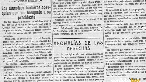 Recorte  sobre el asesino, el barbero Reyes Soroche, a&ntilde;os antes del crimen