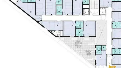 Alzado del hotel de 4 estrellas que se va aubicar en Nore&ntilde;a