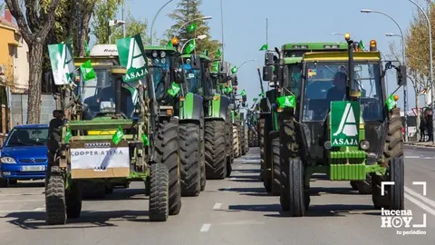 Tractores de Asaja en una protesta del campo, en una imagen ed archivo