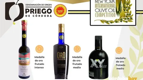 Los aceites de Priego de C&oacute;rdoba premiados en Nueva York