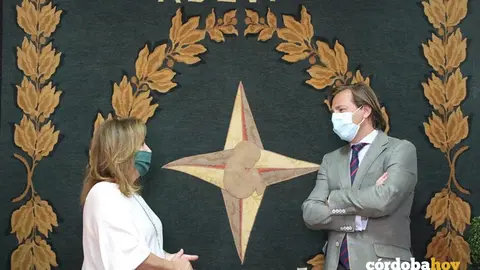 Isabel Guerrero y Antonio Repullo en la sede de Adevida en C&oacute;rdoba