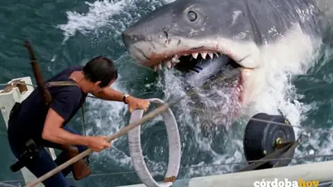 Fotrograma de la pel&iacute;cula Tibur&oacute;n, de Steven Spielberg