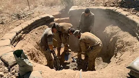 Trabajo de fortificaci&oacute;n durante la instrucci&oacute;n