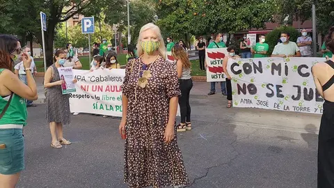 Cristina Pedrajas en apoyo de la educaci&oacute;n p&uacute;blica y de calidad