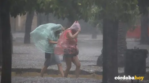 Lluvia ca&iacute;da en la Mezquita-Catedral en verano