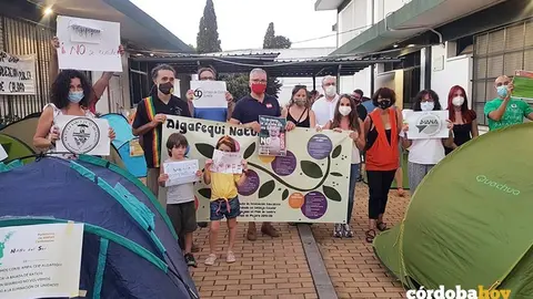 Acampada protesta del CEI Alfatequi