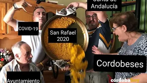 'Meme' en representaci&oacute;n del tira y afloja de la Junta y el Ayuntamiento sobre San Rafael