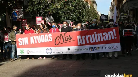 Protesta de la hosteler&iacute;a y la restauraci&oacute;n en La Victoria