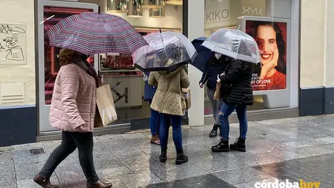 Imagen de lluvia en la capital cordobesa