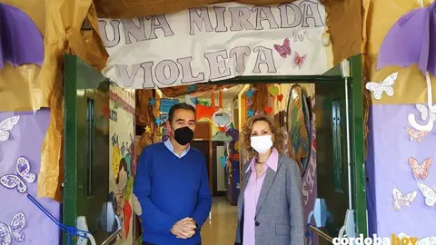 Inmaculada Troncoso en el colegio Gloria Fuertes
