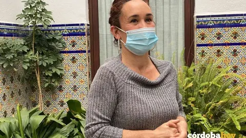 Ana Naranjo en la sede de IU en Ambrosio de Morales