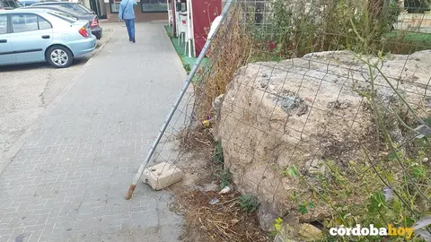 Estado actual del entorno de la Muralla en la Plaza del Gamo
