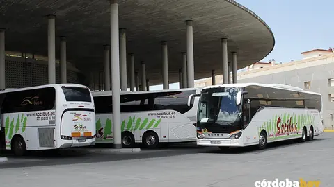 Autobuses de Socib&uacute;s en la estaci&oacute;n de autobuses
