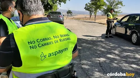 Control de velocidad en un &aacute;rea de descanso de la N-432, en C&oacute;rdoba