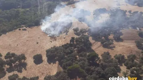 Incendio forestal en Trassierra
