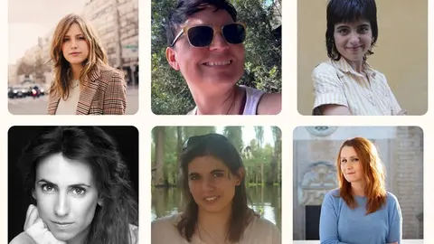 Las seis creadoras, con Ana Castell&oacute;n (segunda de la fila superior)