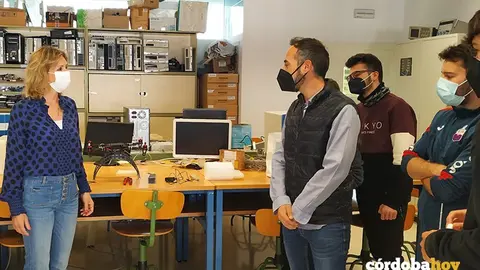 Inmaculada Troncoso en el IES Juan de la Cierva de Puente Genil