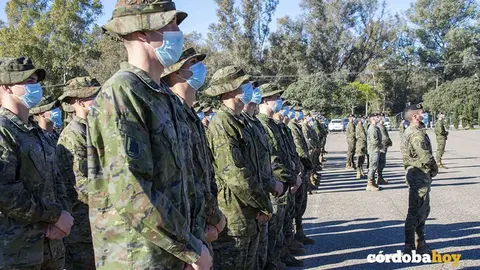 Recepci&oacute;n en Cerro Muriano de la nueva tropa, en una imagen de archivo
