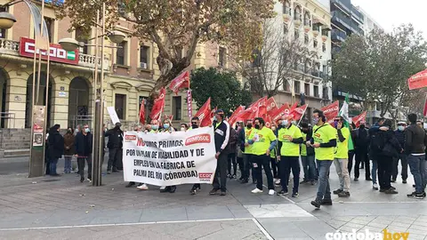 Protesta de los trabajadores de Zumosol en la capital cordobesa