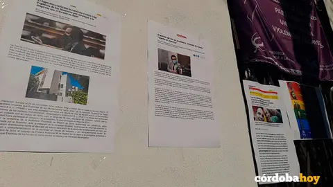 UGT empapela la fachada de su sede con casos de corrupci&oacute;n de Vox