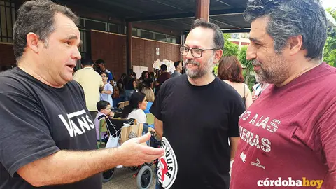 V&iacute;ctor Lorente, Rafael Monta&ntilde;o y Rafael del Castillo en el IES Grupo C&aacute;ntico