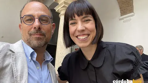 El profesor de la UCO Antonio Ruiz con la ministra Diana Morant en C&oacute;rdoba