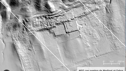 Imagen sacada de un vuelo LiDAR sobre Medina Azahara