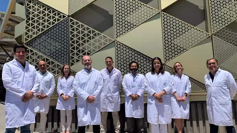 doctores Rom&aacute;n Carlos Zamora, Jos&eacute; Guti&eacute;rrez, Lourdes de la Bastida, Francisco Lara, Jos&eacute; &Aacute;ngel Alcal&aacute;, Ernesto Orozco, Carmen Guti&eacute;rrez, Marta Entrenas, y Juan Jos&eacute; Ruiz Masera