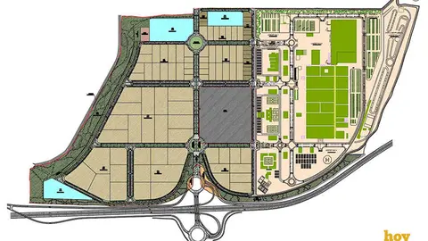 Nueva ordenaci&oacute;n del parcelario en La Rinconada con la Base Log&iacute;stica Militar a la derecha