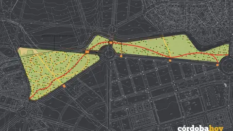 Proyecto del Parque del Canal con la parte de La Arruzafilla incluida