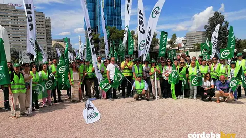 Representaci&oacute;n cordobesa del CSIF en la manifestaci&oacute;n de Madrid