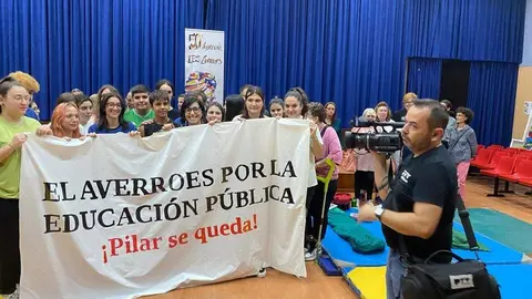 Un momento del encierro en el IES Averroes el pasado 5 de octubre