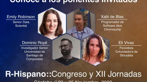 Ponentes en el congreso de R en C&oacute;rdoba