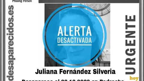 Alerta desactivada de la mujer desaparecida en Pedroche