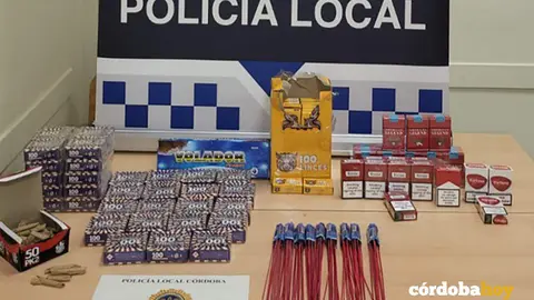 Material incautado por la Polic&iacute;a Local
