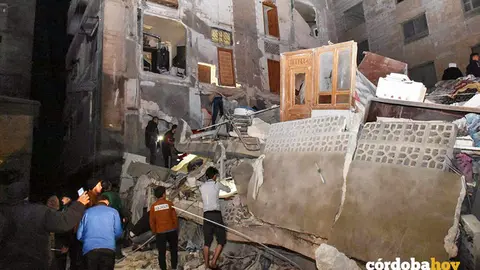 Da&ntilde;os materiales en la ciudad siria de Hama tras el terremoto en Turqu&iacute;a, cerca de la frontera entre ambos pa&iacute;ses FOTO SANA-dpa