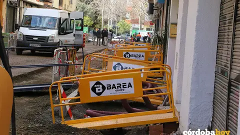 Obras en la calle Maestro Priego L&oacute;pez